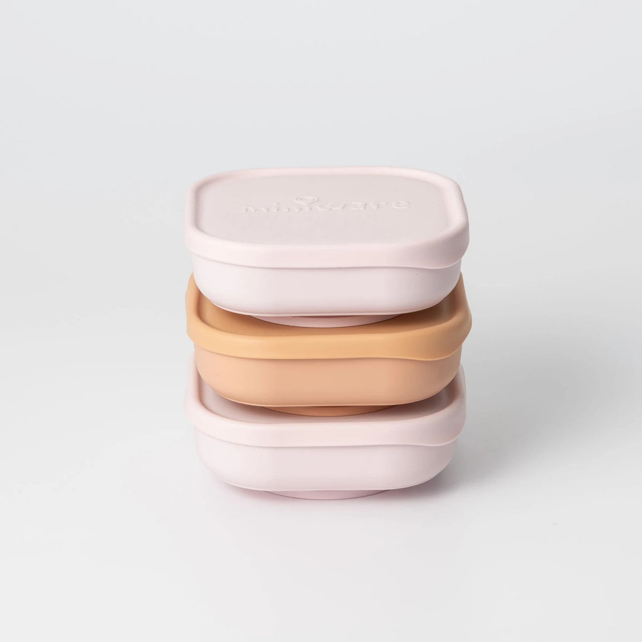 Set 3 boluri pentru hrana bebelusi Miniware Snack Bowl, 100% din materiale naturale biodegradabile, Aqua+Grey+Keylime